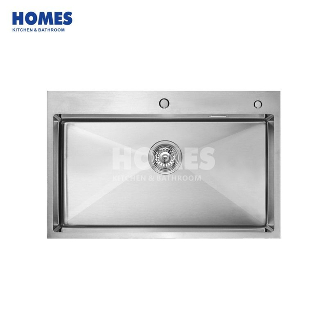 T175481 16-Gauge 304 Stainless Steel 25-Inch Drop-In RV Laundry Utility Sink - Brushed Nickel Finish,Top-Mount Single Bowl Overmount Design with Drain Included