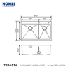 T284534 Handmade Double Bowl Round Corner Rectangular Wash Sinks Heavy Grade Stainless Steel Kitchen Sink