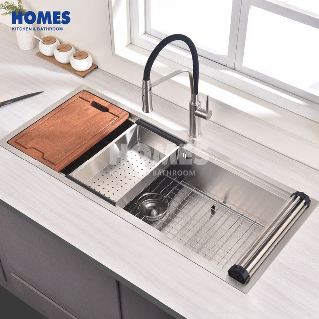 WUS4519L2 Workstation Slot Kitchen Sink Stainless Steel Under the Counter with All Accessories