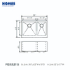 FD3321S Handmade Stainless Steel Sinks Double Bowl Vegetables Basin High Quality Brushed Kitchen Sink