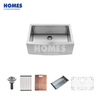 FS3322R Handmade SUS304 Stainless Steel Single Bowl Kitchen Sink With Grid Faucet Hole Accessories