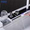 Waterfall sink white single trough button digital display 304 stainless steel sink kitchen nano sink
