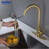 PVD Gold Hot And Cold Kitchen Faucet KF304S3G