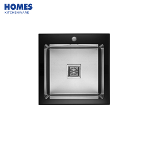 Tempered Glass Square Vintage Kitchen Sink