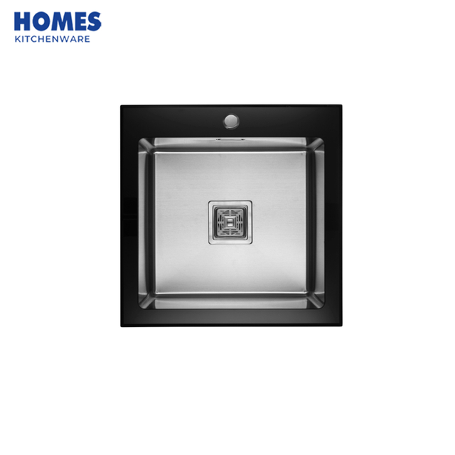 Tempered Glass Square Vintage Kitchen Sink