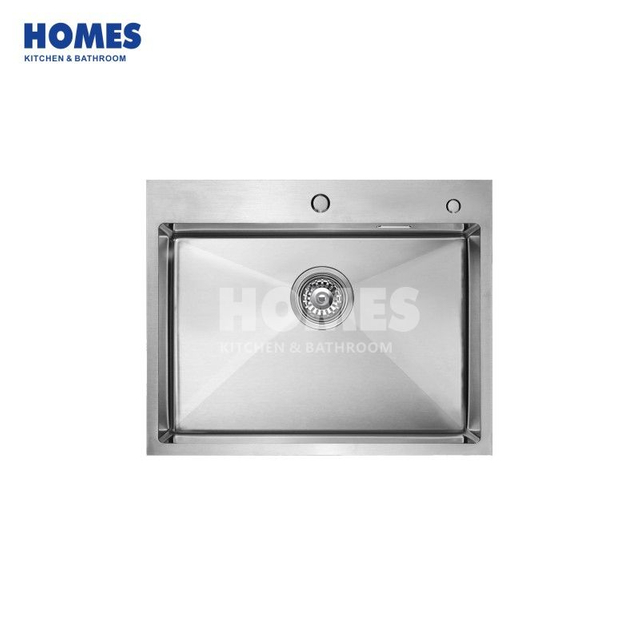 T160481 Drop in Kitchen Sink 304 Stainless Steel Single Bowl Topmount Kitchen Sink with Drain Kit and Bottom Grid, Brushed