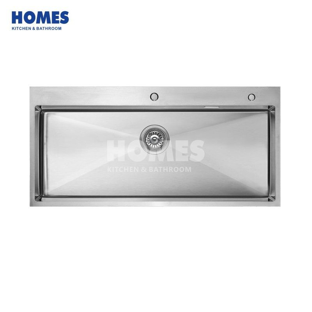 T1100481 Single-Bowl Topmount Drop-In Kitchen Sink – Brushed Finish, 304 Stainless Steel Kitchen Sink
