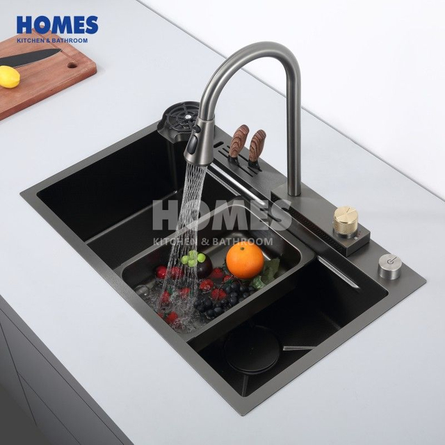 WH7546 Nano Black Multifunction Kitchen Sink