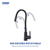 Wholesale Prices 360 Rotate Single Hole Sanitary Kitchen Faucet Flexible Neck Sink Taps