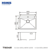 T160481 Drop in Kitchen Sink 304 Stainless Steel Single Bowl Topmount Kitchen Sink with Drain Kit and Bottom Grid, Brushed