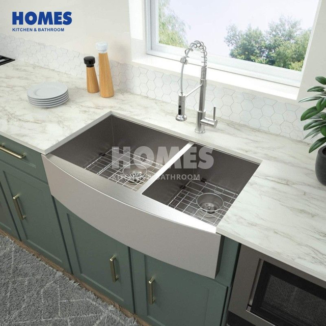 WFD3622L164 304 Stainless Steel Undermount Kitchen Sink - 16-Gauge Heavy-Duty Construction with Sound Dampening Technology