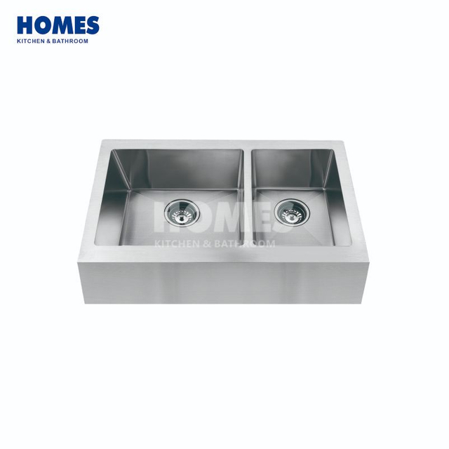 FD3321S Handmade Stainless Steel Sinks Double Bowl Vegetables Basin High Quality Brushed Kitchen Sink