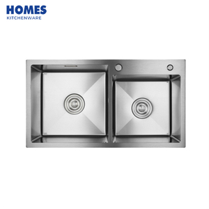  Handmade Kitchen Sink 304 Stainless Steel Double Bowl Sink