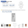 Stainless Steel 16 Gauge Handmade Undermount Sink Bar
