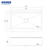 33 Inch handmade Workstations Sink Farmhouse Sink Single Bowl upc