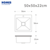 Tempered Glass Square Vintage Kitchen Sink
