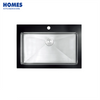 Black Glass Single Bowl Sink