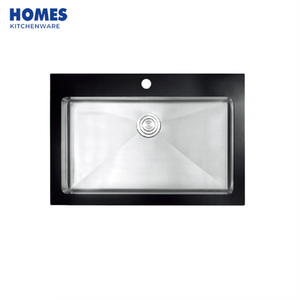 Black Glass Single Bowl Sink