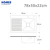 38" Tempered Double Bowl Glass Sink with Drainboard 96x48