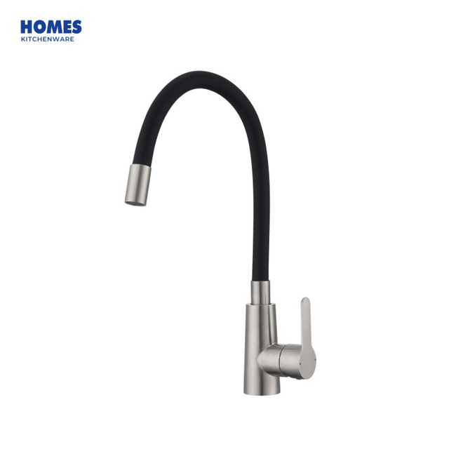 Wholesale Prices 360 Rotate Single Hole Sanitary Kitchen Faucet Flexible Neck Sink Taps
