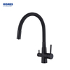 Water Tap Kitchen brass Cold Hot Water Metered Faucet Dual Handle Brushed nickel Pull Down Faucet
