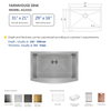 33 Inch Handmade Farmhouse Sink Cupc Single Bowl Laundry Room