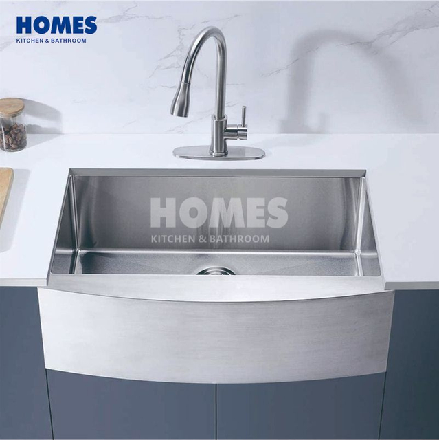FS3621S Factory-Direct Handmade Apron-Front Farmhouse Kitchen Sink | Premium 304 Stainless Steel