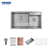 U280454 Undermount Double Bowl Kitchen Sink 16-Gauge Stainless Steel, 60/40 Basin, Round Corners