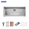 U1100451 Undermount Kitchen Sink: 16-Gauge SS Single Bowl + Sound-Absorbing & Scratch Protection