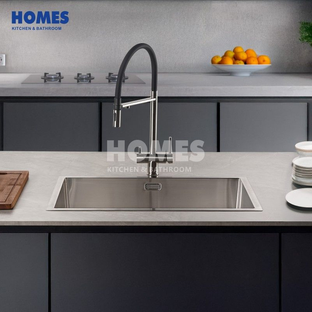 U168451 16-Gauge Undermount Single Bowl Stainless Steel Kitchen Sink with Sound-Absorbing & Scratch-Guard Bottom Grid