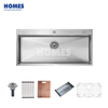 T1100481 Single-Bowl Topmount Drop-In Kitchen Sink – Brushed Finish, 304 Stainless Steel Kitchen Sink