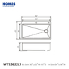 WTS3622L1 Stainless Steel Single Bowl Single Faucet Hole Topmount Kitchen Sink Modern Stainless Steel Kitchen Sink